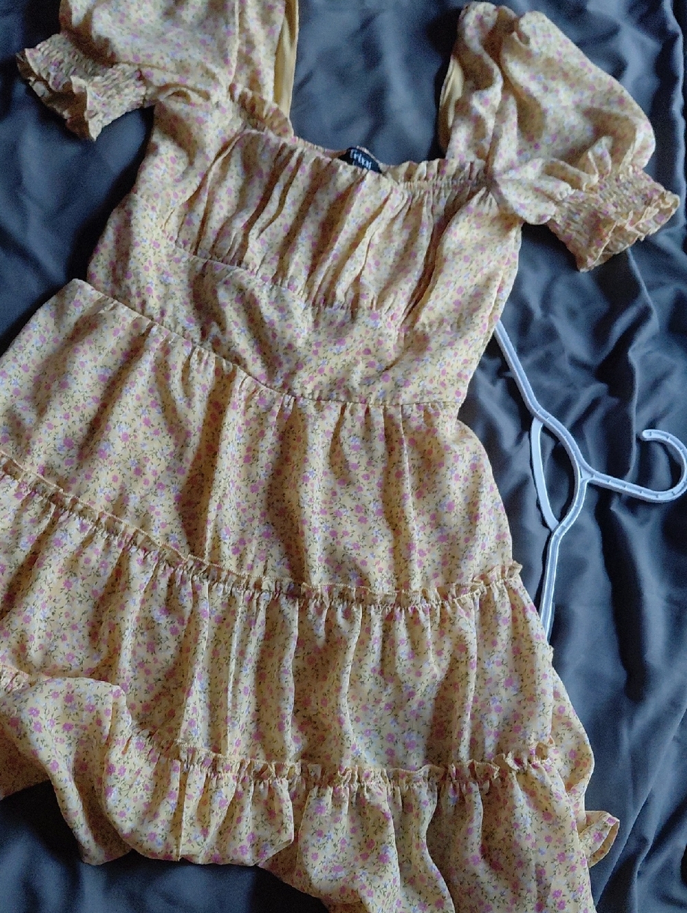 Trixxi Yellow Floral Mini Dress
